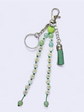 Keychain beaded charm with personalized Name